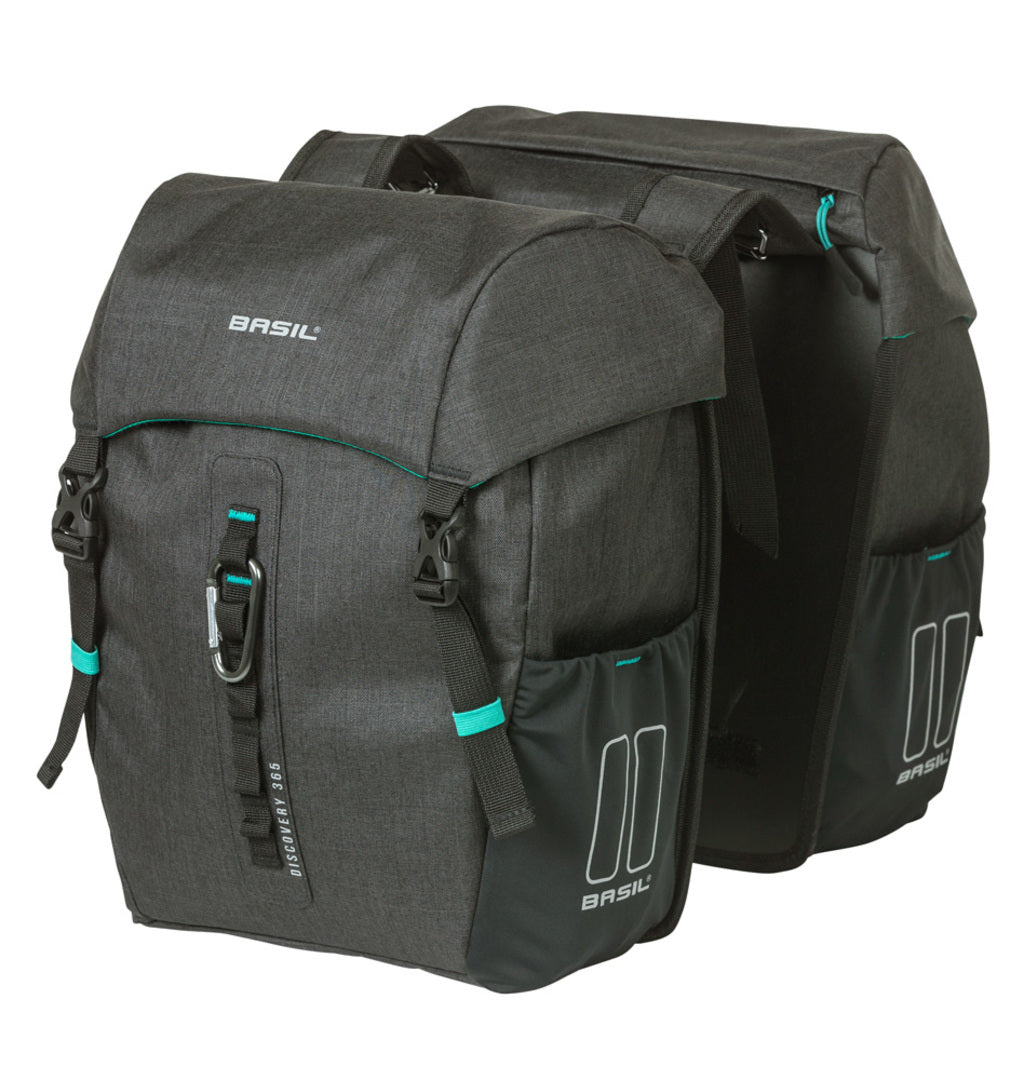 Dubbele-Fietstas-Basil-Discovery-Black-Melee-18-Liter Dubbele-Fietstas-Basil-Discovery-Black-Melee-18-Liter